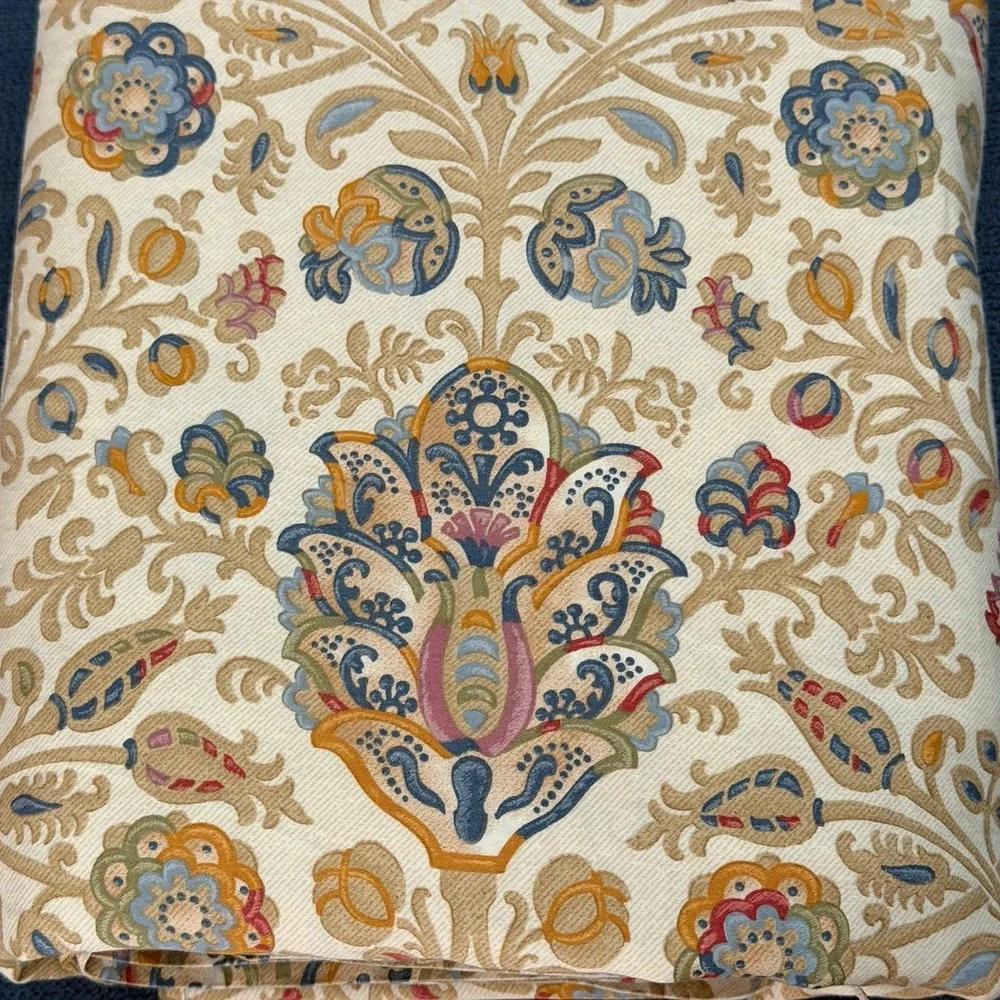 Vintage Ralph Lauren Marrakesh Rug King SZ Flat Sheet Ribbon Top Edge Green Tag